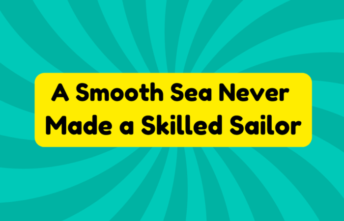 A Smooth Sea Never Made a Skilled Sailor