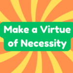 Make a Virtue of Necessity