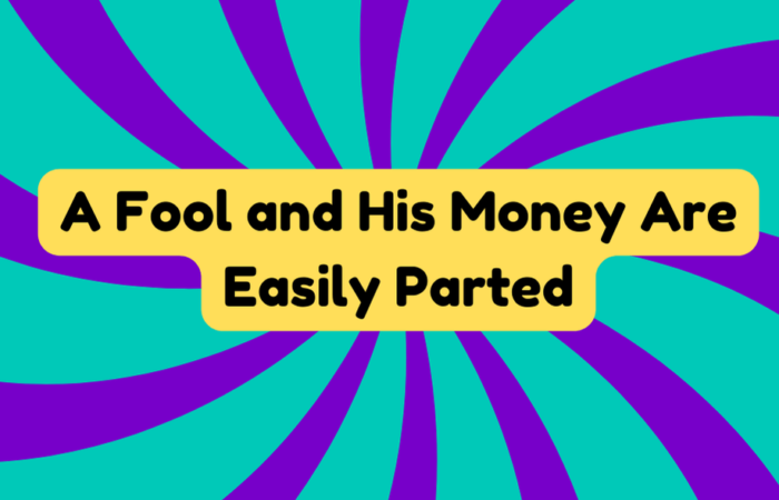 A Fool and His Money Are Easily Parted