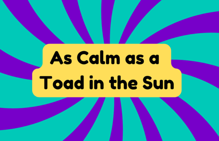 As Calm as a Toad in the Sun