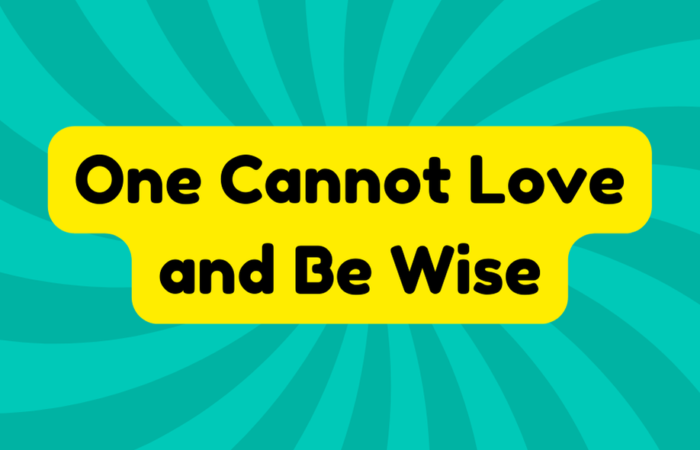 One Cannot Love and Be Wise