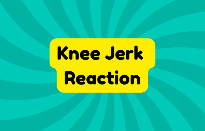 Knee Jerk Reaction