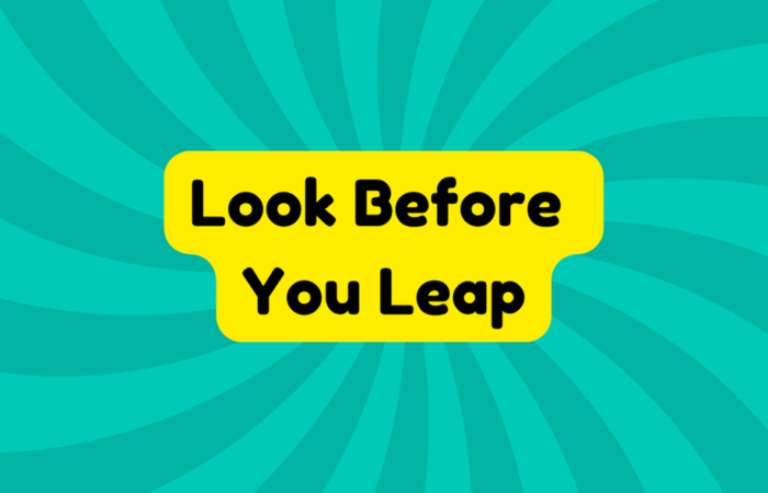 Look Before You Leap