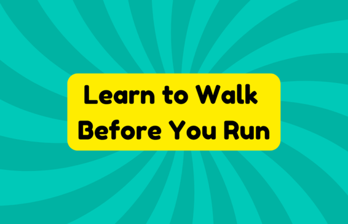 Learn to Walk Before You Run