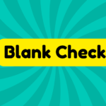 Blank Check